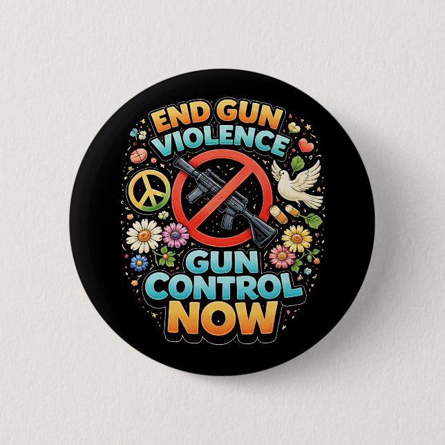 End Gun Violence Now 2 Inch Round Button (Front)