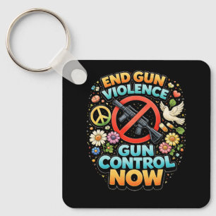 End Gun Violence Now Keychain