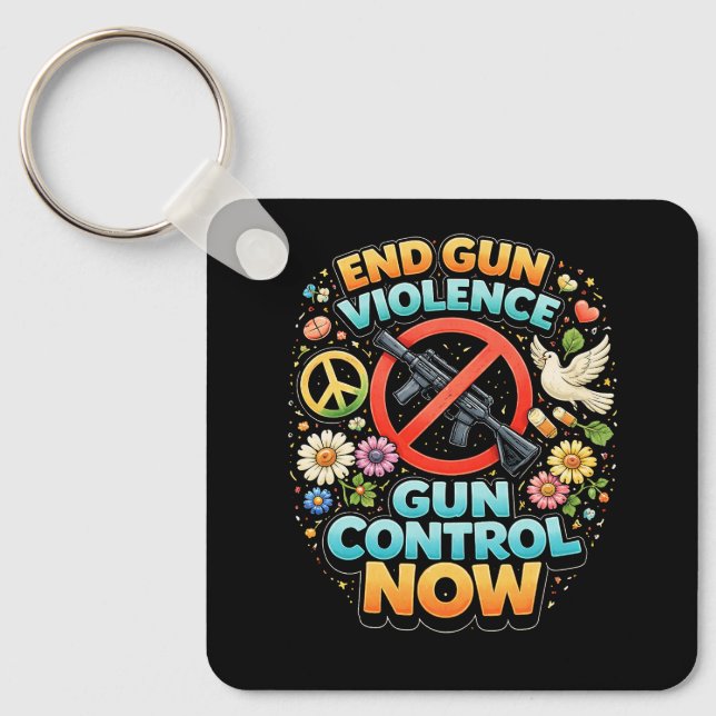 End Gun Violence Now Keychain (Front)