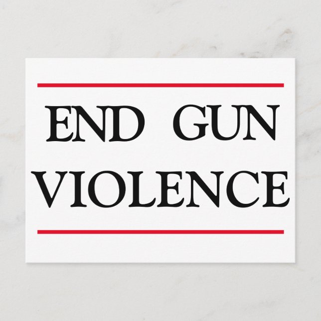 End Gun Violence  Postcard (Front)