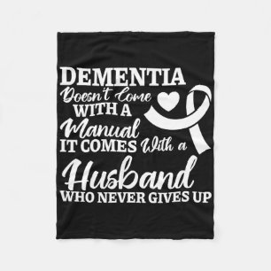 End Heimer Dementia Husnd Never Gives Up Heimerhei Fleece Blanket
