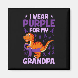 End Heimer I Wear Purple For My Grandpa Heimerheim Magnet