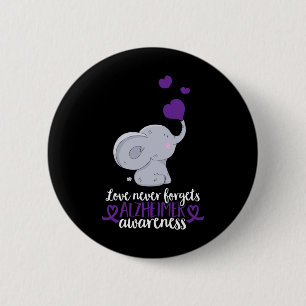 End Heimer Love Never Forgets Heimerheimer Awarene 2 Inch Round Button