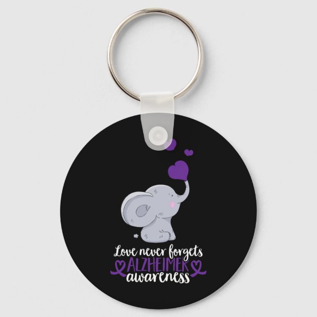 End Heimer Love Never Forgets Heimerheimer Awarene Keychain (Front)