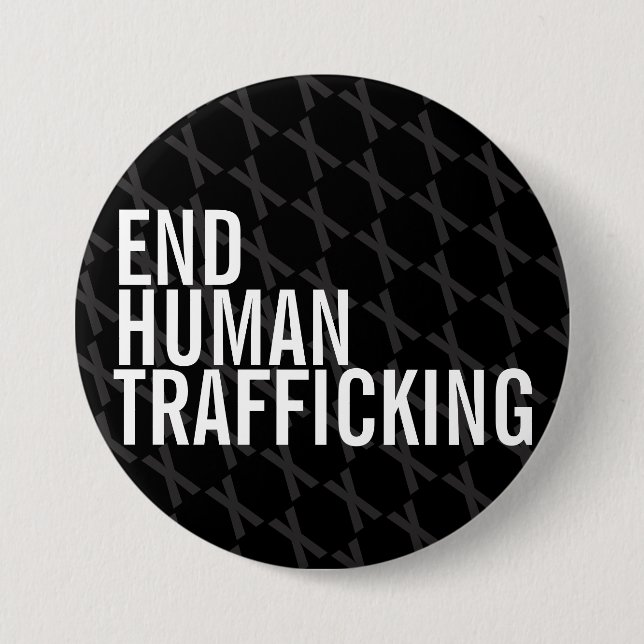 End Human Trafficking 3 Inch Round Button (Front)