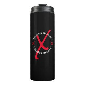 END HUMAN TRAFFICKING XXX in Black Thermal Tumbler