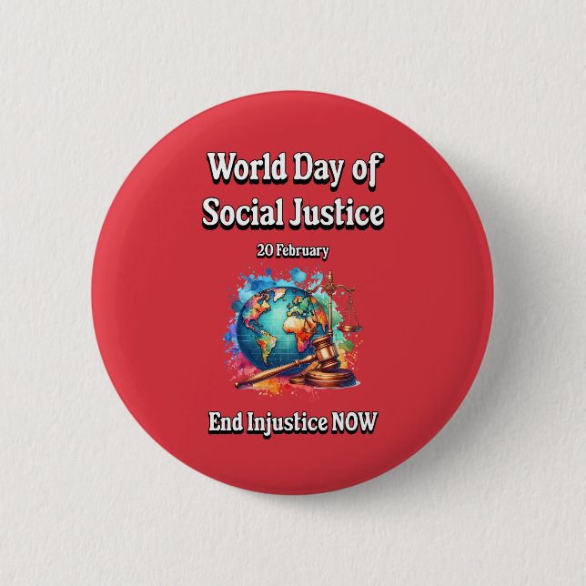 End Injustice Now. 2 Inch Round Button (Front)