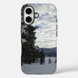 End of a Snowy Day in Yellowstone National Park iPhone 16 Case