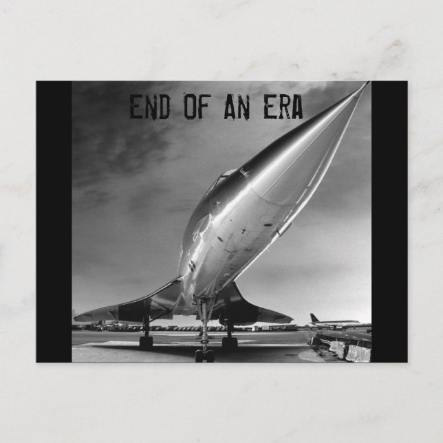 End of an Era, Concorde, New York Postcard (Front)