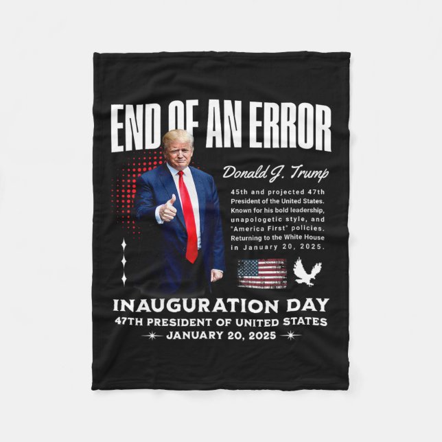 End Of An Error - Trump Inauguration Day Memorabil Fleece Blanket (Front)