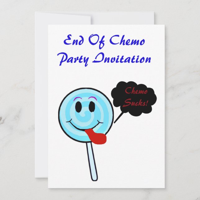End of Chemo Party Invitation for chemo patient (Front)