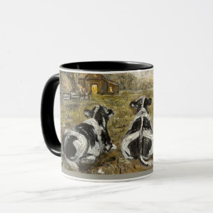 End of Day Cows Whimsical Farmhouse Cow Vintage Mug
