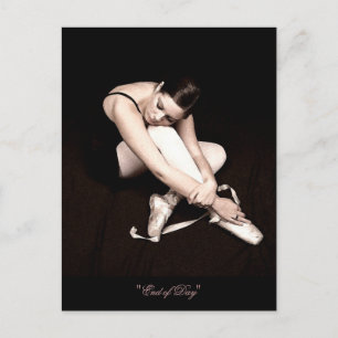 End of Day Sleeping Ballerina Postcard