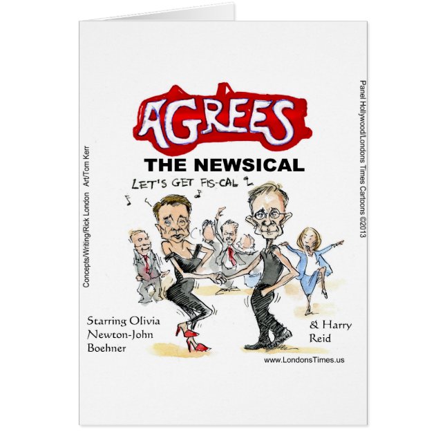 End Of Fiscal Cliff Funny Gifts Cards & Tees (Front)