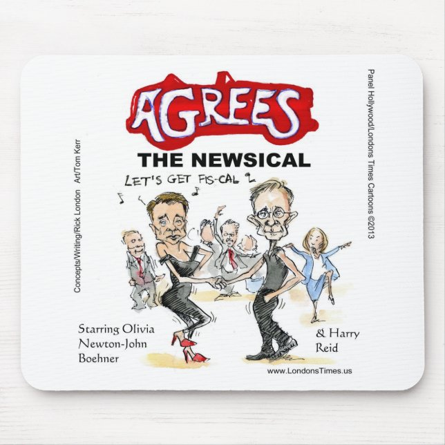 End Of Fiscal Cliff Funny Gifts Cards & Tees Mouse Pad (Front)