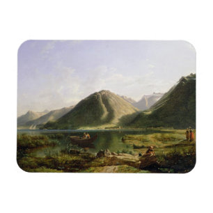 End of Lake Geneva, 1835 (oil on canvas) Magnet