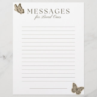 End-of-Life Letter to Loved Ones Letterhead