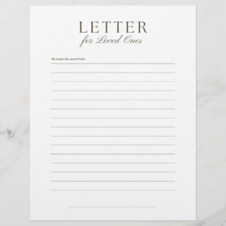 End-of-Life Letter to Loved Ones Letterhead