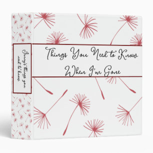 End of Life Planner - Things You Need to Know Binder