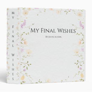 End-of-Life Planning Checklist & Organizer Binder