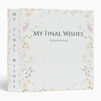 End-of-Life Planning Checklist & Organizer  Binder