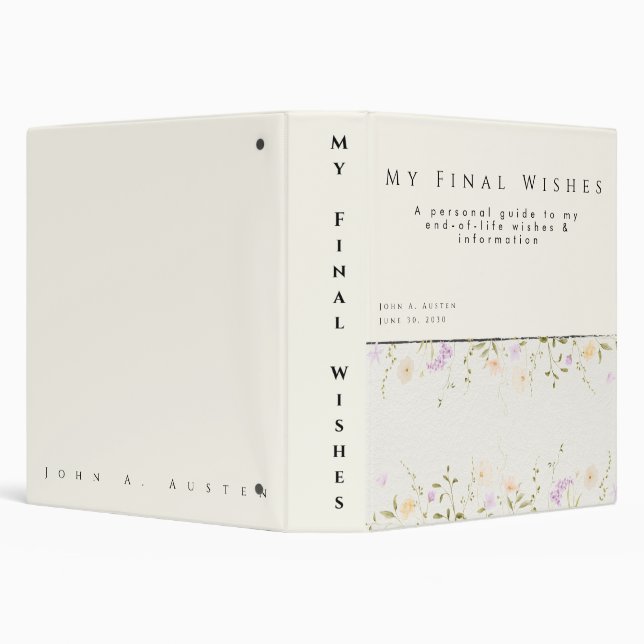 End-of-Life Planning Checklist & Organizer Binder (Background)