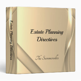 End of Life Planning Notebook Binder | Golden Glow