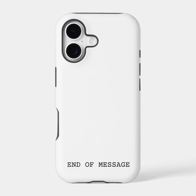 End Of Message Minimalist Aesthetic iPhone Case (Back)
