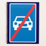 End of Motorway Traffic Sign Planner<br><div class="desc">Organize your schedule and road trip plans with this end of motorway traffic sign spiral planner. The cover features a crisp and bold blue highway symbol, providing a professional yet unique look for your daily notes, appointments, and to-do lists. This planner is a fantastic gift for commuters, driving instructors, or...</div>