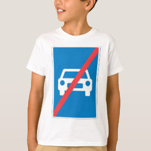 End of Motorway Traffic Sign T-Shirt