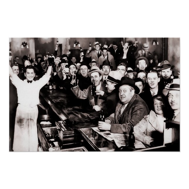End of Prohibition Party at Local Bar 1933 Poster (Front)