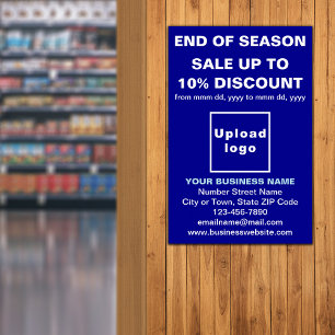 End of Season Sale Business Blue Poster