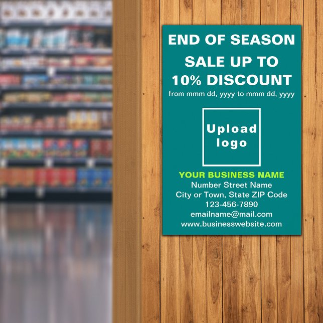 End of Season Sale Business Teal Green Poster (Creator Uploaded)
