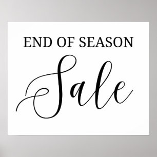 End of Season Sale Sign, Retail Boutique Sale  Poster