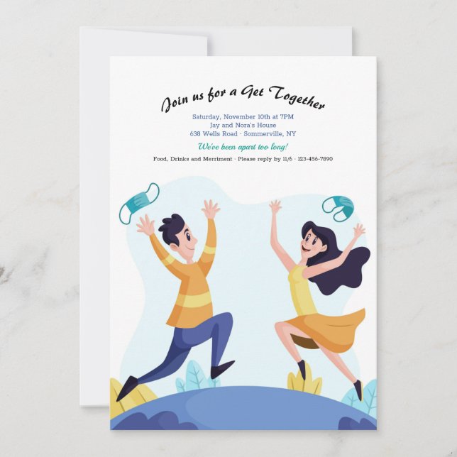 End of Social Distancing Get-Together Invitation (Front)