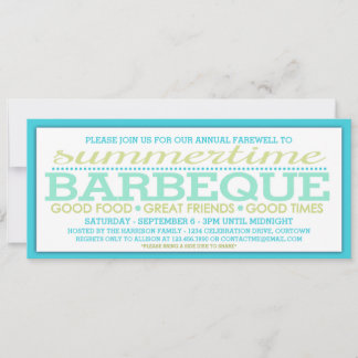 End of Summer Barbeque Party Invitation
