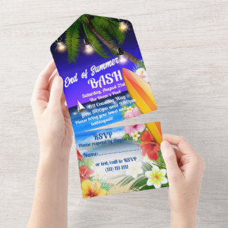 End of Summer Party All In One Invitation