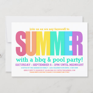 End of Summer Party Invitation