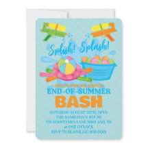 End-Of-Summer Pool Party Invitations
