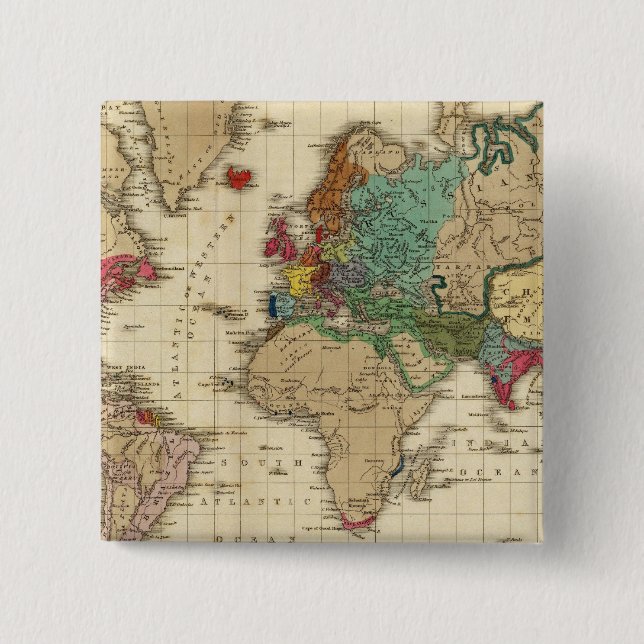 End of The General Peace 1828 AD 2 Inch Square Button (Front)