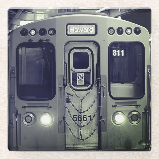 End of the Line Glass Coaster (Front)