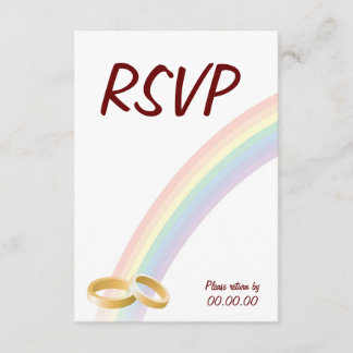 End of the Rainbow RSVP Card