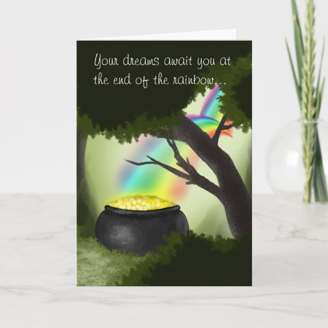 End of the Rainbow St. Patrick's Day Card (Front)
