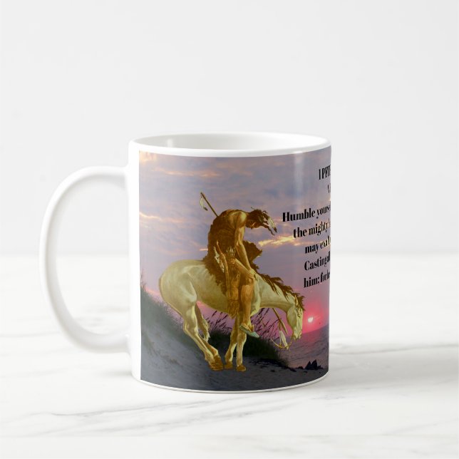 END OF THE TRAIL BIBLE VERSE COFFEE MUG (Left)