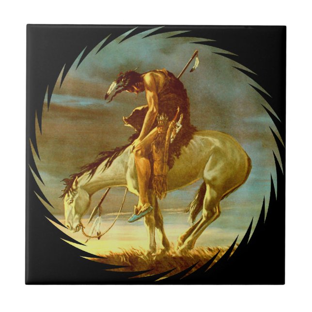 END OF THE TRAIL CERAMIC TILE (Front)