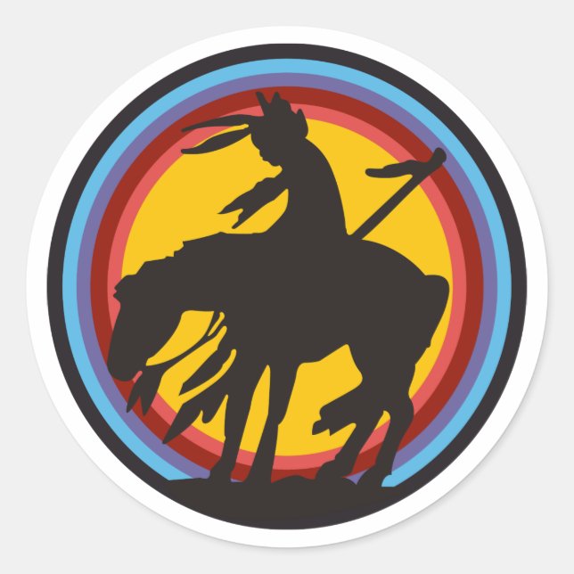 End of the Trail Classic Round Sticker (Front)