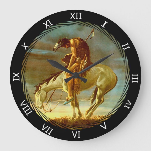 END OF THE TRAIL LARGE CLOCK (Front)