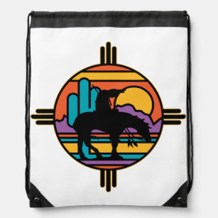 End of the Trail Native American Indian Drawstring Bag