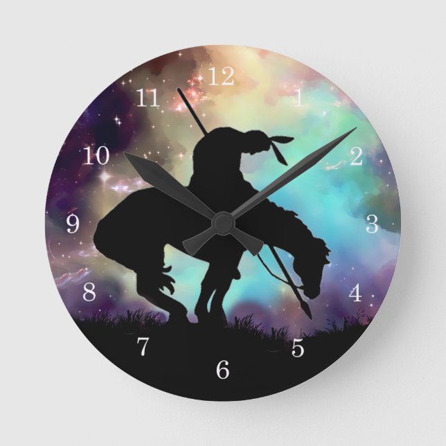 End of the Trail silhouette Wall Clock (Front)