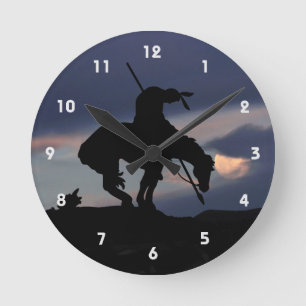 End of the Trail Silhouette Wall Clock